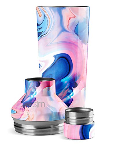 Simple Modern Cocktail Shaker Geschenkset mit Jigger Deckel | Isolierter Boston Martini Mixer Edelstahl… – Bild 2