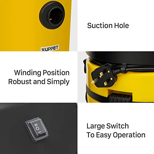 KUPPET Wet/Dry Vacuum Cleaner, Vac Pond/Home Dual Use, Portable Shop