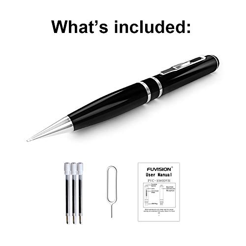 Hidden Camera Pen 32gb Fuvision Full Hd 1080p Spy Pen Camera Camcorder With Photo Taking 2 Hours Battery Pen Camera Portable Digital Recorder With 3 Ink Refills Pocket Dvr For Business And Conference Pricepulse