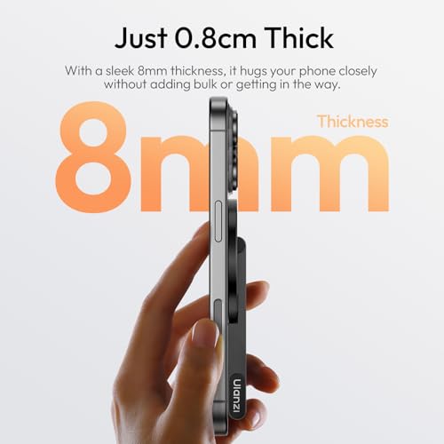 ULANZI MA60 Magnetisches Handy-Stativ für iPhone, Aluminium Mini-Stativ Faltbar, Taschen-Handy-Ständer, Doppelseitiger Magnet, Selfie Stick, Tripod für iPhone iPhone 16, 15, 14, 13, 12 Serie Magsafe