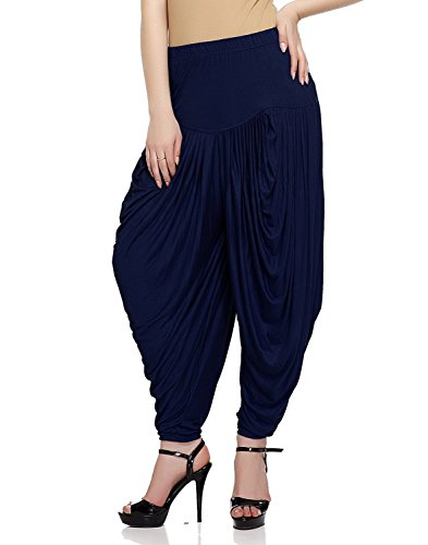 Ardour Blue Relaxed Comfortable Viscose Dhoti Pants for Women Indian- Free Size.Dhoti Pants for Girls.Salwar Pants for Women