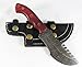 Moorhaus Handmade Random Brick Color G10 Damascus Tracker Knife With Black Leather Sheath