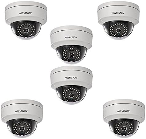 Hikvision DS-2CD2142FWD-IS 4MP PoE Network Dome Mini IP Camera 2.8mm Lens IR Day and Night ONVIF English Version Unlimited Upgrade Firmware (6 pieces)