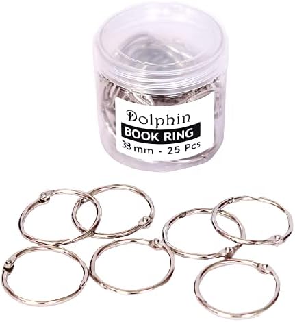 Dolphin Binder Card Ring/Book Ring for Scrapbooking 38mm - 25 Pcs
