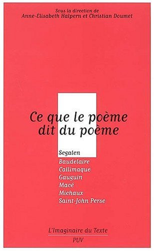 Ce que le poème dit du poème