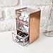 Rose Gold Acrylic Vanity Organizer Makeup Organizer Storage Drawers, Desk Small Vanity Organizer, Qtip Holder Paper Clip Holder 3 Drawers - Moosy Life
