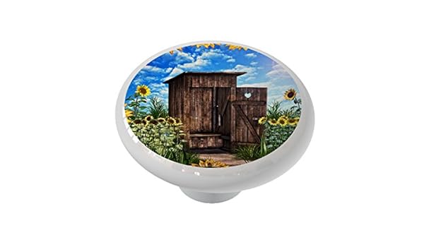 Sunflower Outhouse Ceramic Drawer Knob Amazon Com