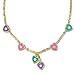 Heart & Crystal Kids Necklace & Dangle Earrings- Girls Jewelry Sets Gifts- 18k Gold Plated Fashion Jewelry
