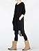 Mordenmiss Women's 2016 New Patchwork Hi-Low Hem Dress with Pockets Black, One Size