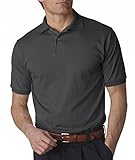 Jerzees 50/50 Men's 5.6 oz. Jersey Polo with Spotshield (Charcoal Grey, X-Large)