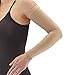 Ames Walker AW Style 7061 Lymphedema Armsleeve w Silicone Band - 20-30 mmHg Firm Compression, Sand Medium - Manage Edema Swelling Post Mastectomy Conditions - Comfortable Fabric