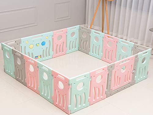 BUCKLAND Baby Playpen Kids Infant Play Yard Toddler Fence (Premium 16+2 Panel Set)