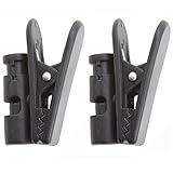 AOER 2 Packs Cable Clip Clamp Hooks for Earpiece Headphone Earphone Earbud (Black)