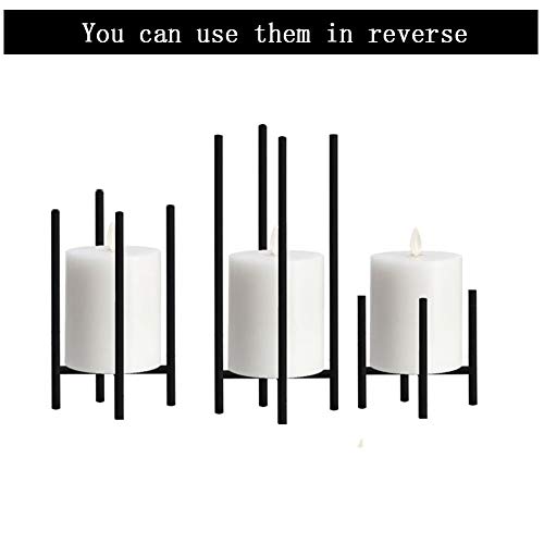 smtyle Halloween Pillar Candle Holders Set of 3 Candelabra Ideal for