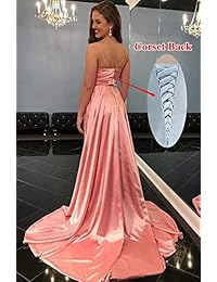 ElenaDressy - Vestido largo de fiesta para mujer con tirantes de espagueti