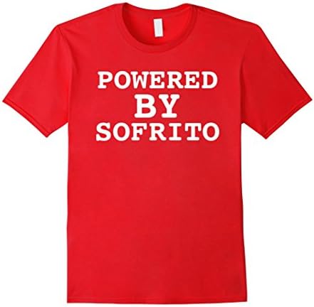 Mens Funny Puerto Rican Gift - Powered By Sofrito T-Shirt Large Red