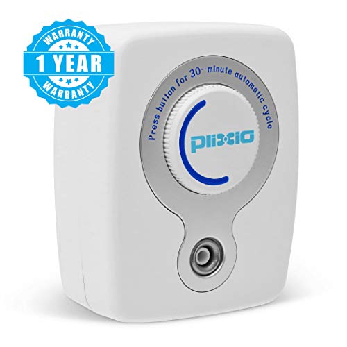 Plixio Portable Odor Eliminating Mini Plug-in Ionic Air Purifier & Ozone Generator with Timer for Home or Office (Certified Refurbished)