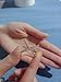 Redbarry Trendy Cross X Shaped Mid Finger Rings with Tiny CZ Paved in 18k Rose Gold Plated, Size 8