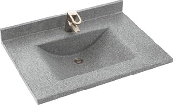 Swan Vt02243 037 Ellipse Solid Surface Single Bowl Vanity Top 43 In L X 22 In H X 7 25 In H Bone Amazon Com