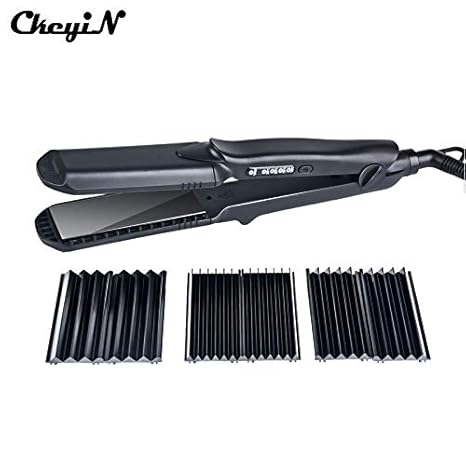 Generic Interchangeable 4 In 1 Ceramic Hair Crimper Straightener
