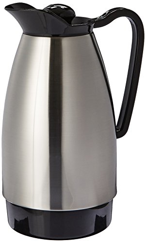 Service Ideas CGC101SS Classic Carafe, 1 L, Stainless Steel with Black