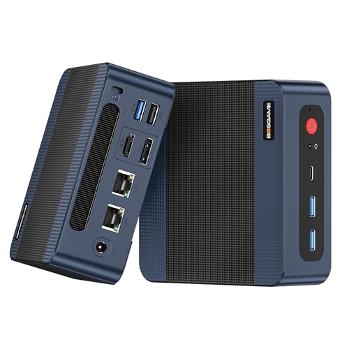 BOSGAME P3 Lite Büro-Gaming-Mini PC, Ryzen 7 6800H (bis 4,7 GHz), 32GB DDR5 RAM, 1TB PCIe 4.0 SSD Small PC, USB4/HDMI 2.0/DP, 8K Dreifach-Display, Dua