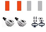 MATTBIKE 3M Reflective Shimano MTB Pedals Bundle PD-M520 Pedals