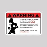 2Pack Remove Clothing Warning Sticker Vinyl Decal Funny Car Sticker For Window Bumper