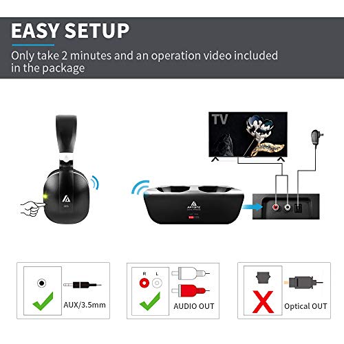 Artiste ADH300 Wireless TV Headphones - Image 3