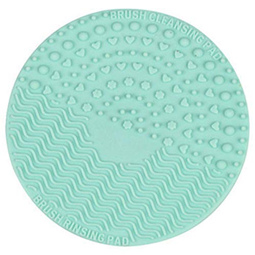 Vaorwne Silicone Makeup Brush Cleansing Pad Palette Brush Cleaner Cleaning Mat Washing Scrubber Pad Cosmetic Make Up Cleaner Tools Light Green