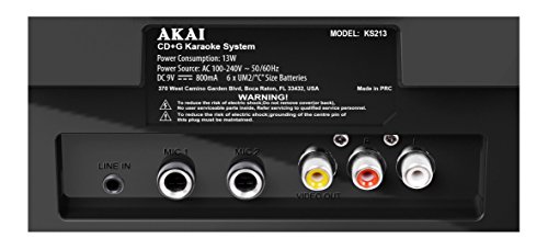 Akai KS213 Portable CD&G Karaoke System with Tablet Cradle | Pricepulse