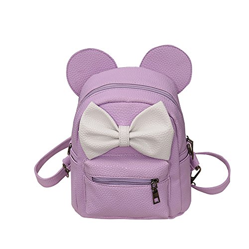 FitfulVan Clearance! Hot sale! Bags, FitfulVan 2018 New Mickey Backpack Female Mini Bag Women's Backpack (Light Purple)