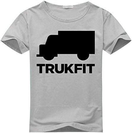 Trukfit Logo For Men's Printed Short Sleeve Tee Tshirt Medium Gray