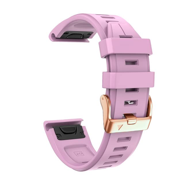 Pingwen Silicone Watch Band Replacement for Garmin Fenix 7S/6S/5S/D2 Delta S Smartwatches (Pink)