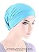 Womens Ruffle Chemo Hat Beanie Scarf, Turban Head Wrap for Cancer Mocha Brown