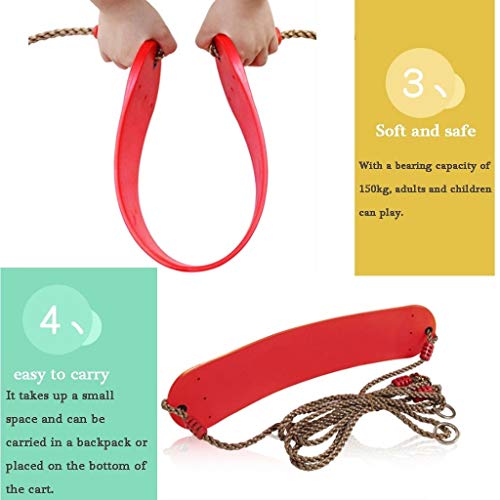 xiaodou Gartenschaukel Outdoor-Sitz Schaukel Kinderspielzeug Stuhl Sicher und langlebig Hauptspiel Freizeit Baum… – Bild 6