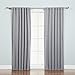 Best Home Fashion Thermal Insulated Blackout Curtains - Back Tab/ Rod Pocket - Grey - 52