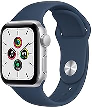 Apple Watch SE (GPS, 40mm) - Silver Aluminium Case with Abyss Blue Sport Band