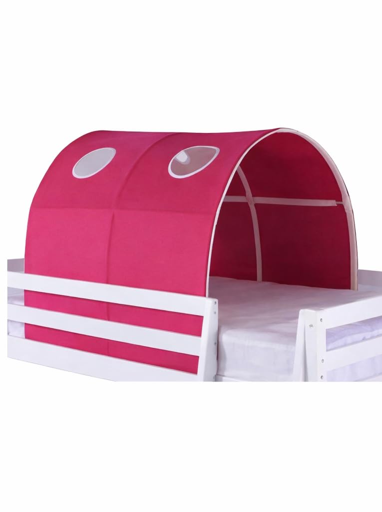 Kids Bed Tunnel for Cabin & Mid Sleeper Beds – Children’s Bedroom Play Den (Pink)