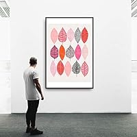 Framed Canvas Wall Art Beautiful Leaves Canvas Prints Home Artwork Decoration for Living Room,Bedroom - 16x24 inches