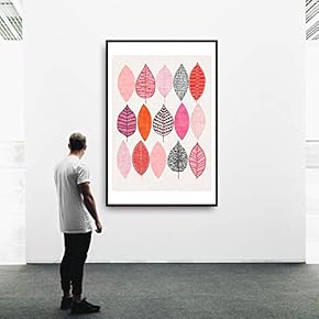 Framed Beautiful Leaves Home Artwork for Living Room Bedroom