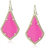 Kendra Scott "Signature" Alex Gold plated Magenta Magnesite Drop Earrings