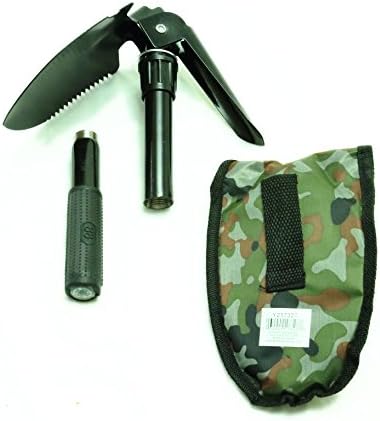 ArmyGreen Mini folding foldable survival shovel spade trowel with pick for camping garden