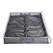 Surblue Under Bed Shoe Storage Organizer Underbed Shoes Closet Storage Solution 2 Metal zippers and 3 Handles with Clear Cover for Men's and Women's Shoes Fits 24 Pairs of Shoes， Set of 2, Grey