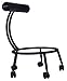 Isokinetics Inc. Brand Fitness Ball Chair - Solid Black Metal Frame Finish - Exclusive: 60mm (2.5