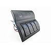 Iztoss-Splashproof-Waterproof-Rocker-Switch-Panel-Black-with-Red-LED-Indicators-for-Boat-Marine-Bridge-Control-Push-Button-Circuit-Breakers-Overload-Protected-12v-24v