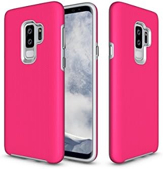 TOTOOSE Ultra-Lightweight Thin Galaxy S9 Plus Back case Protective Case Skin TPU Back case for Galaxy S9 Plus （Hot Pink ）