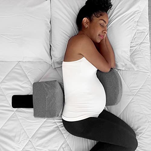 Belly Bandit S.O.S. Sleep on Side Maternity Pillow, Supports Back and