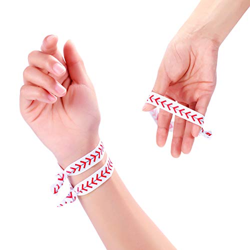 image for Norme 12 Packs Baseball Hair Accessories, Girls Baseball Hair Ties No 