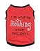 DroolingDog Pet Dog Clothes Medium Funny T-Shirt Pet Vest Dog Shirt for Small Dogs, Large, Red